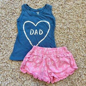 Old Navy Gray Graphic Tee and short set